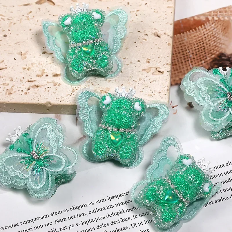 ST39 Hole Wings Bear Sugar Beads Mobile Phone Chain Pen Animal Beads Diy Jewelry Accessories Loose Beads Wholesale Gifts