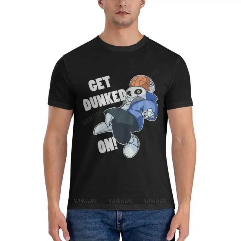Sans - Undertale - ПОЛУЧИТЕ DUNKED ON! Футболка Essential, большие и высокие футболки для мужчин, корейская модная винтажная футболка