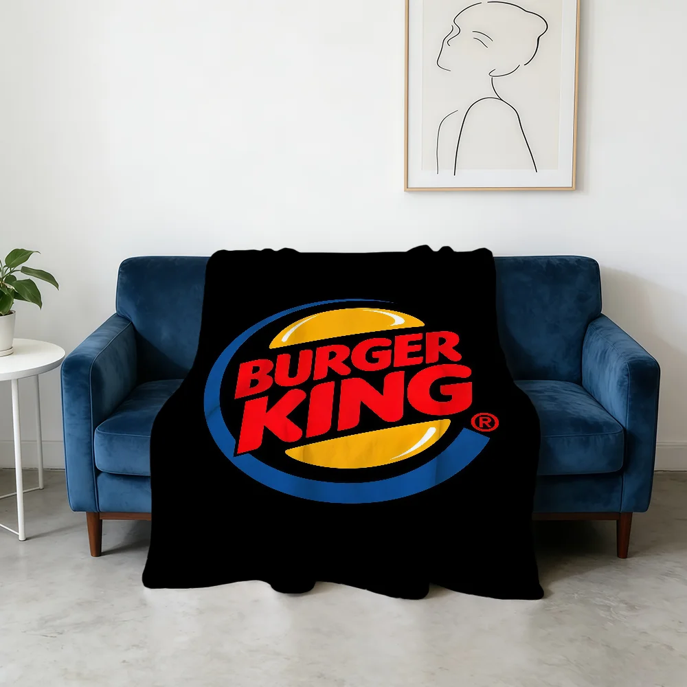Logo B-Burger K-King Blanket Flannel Warm Soft Throw Blanket For Room Sofa Childish Birthday Gifts