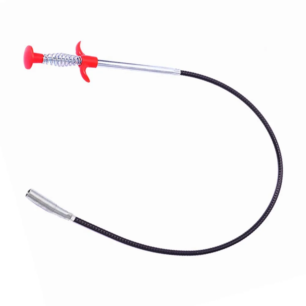 4 Claw Design Hair Clog Remover Flexible Steel Wire Grabberable Pick Up Drain Hair Cleaner Tool Drain Cleaner Stick