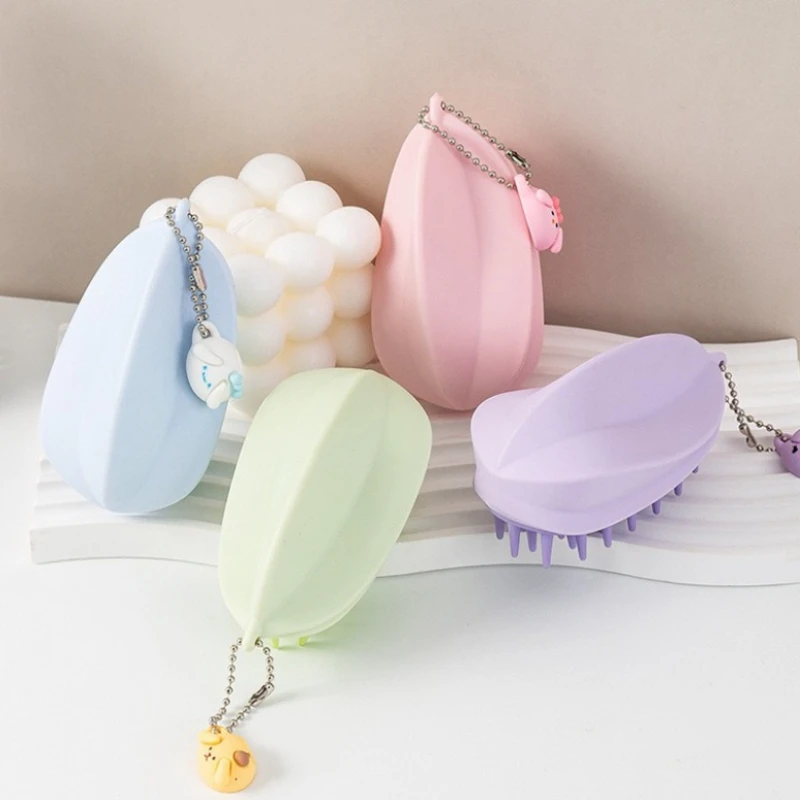 

New 1pcs Shampoo Head Scalp Massage Brush Silicone Soft Skin Friendly Hair Washing Massager Comb SPA Beauty Salon Hair Tool