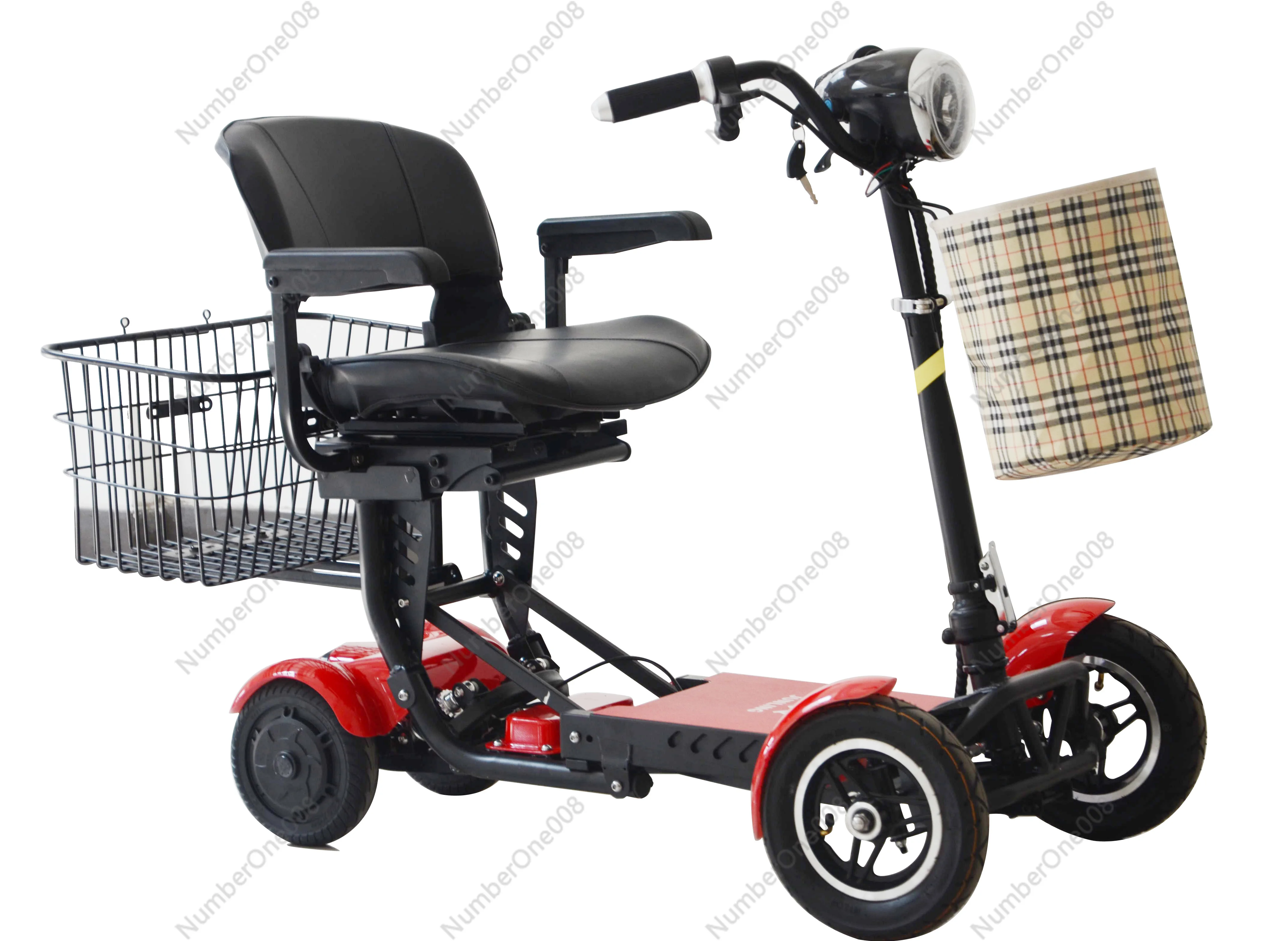 

four-wheel folding electric vehicle, elderly scooter, pick-up and drop-off children's car, grocery shopping cart