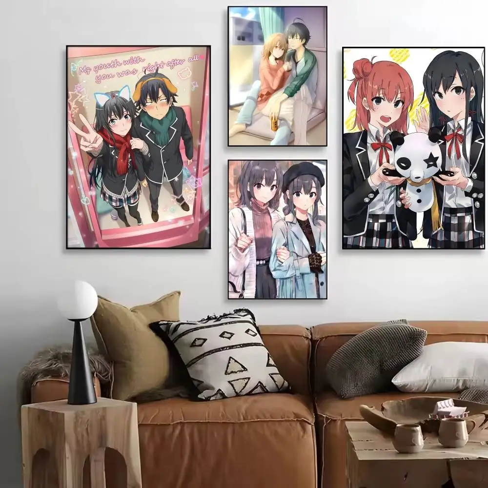 Anime My Teen Romantic Posters High Quality Self-adhesive Wall Art Decorations Color Prints Sticky