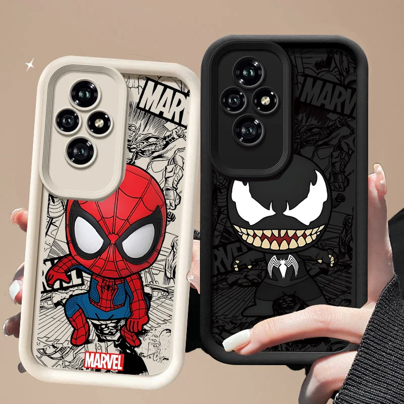 Cartoon Marvel Spider Man Venom Print Case for Huawei Honor 200 Pro 90 Lite 5G Magic 6 Pro Nova 11 11i Y61 Y90 P40 Lite Cover