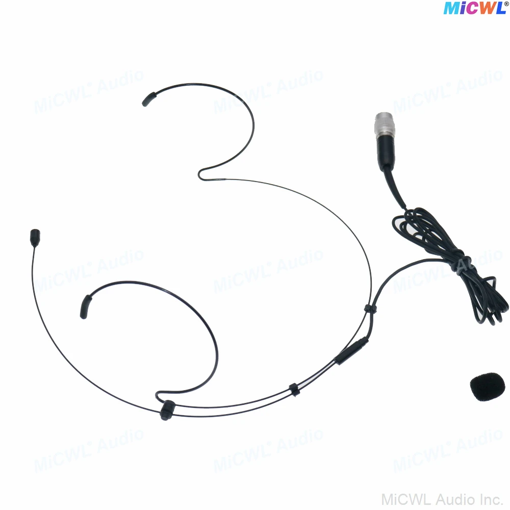 Top Quality ATW70 Black Headset Hanging Microphone For Audio-Technica Hirose 4-Pin cW BodyPack Wireless System with Zipper Case