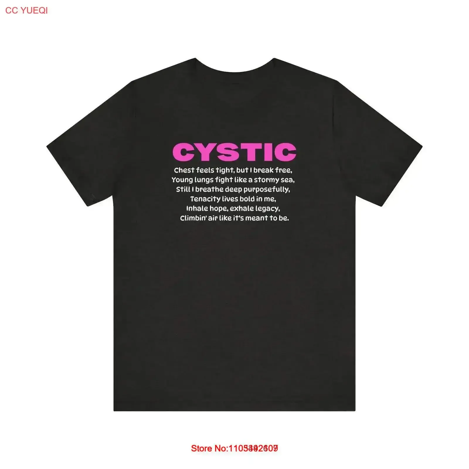 Cystic T-Shirt, lässiges, trendiges Sommer-Top für Sie, Streetwear-Stil, bequeme Baumwolle, Vintage-Waschung, atmungsaktiv, stilvoll