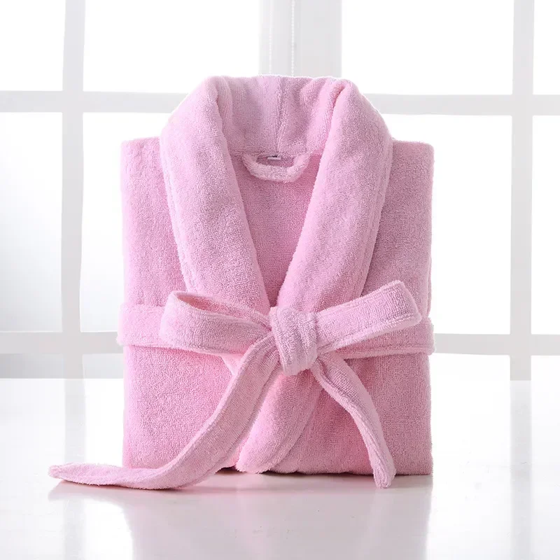 Bathrobe Absorbent Waffle Lightweight Robe Bath Thick Men 100% Gown Cotton Long Towel Terry Sleepwear Women Dressing