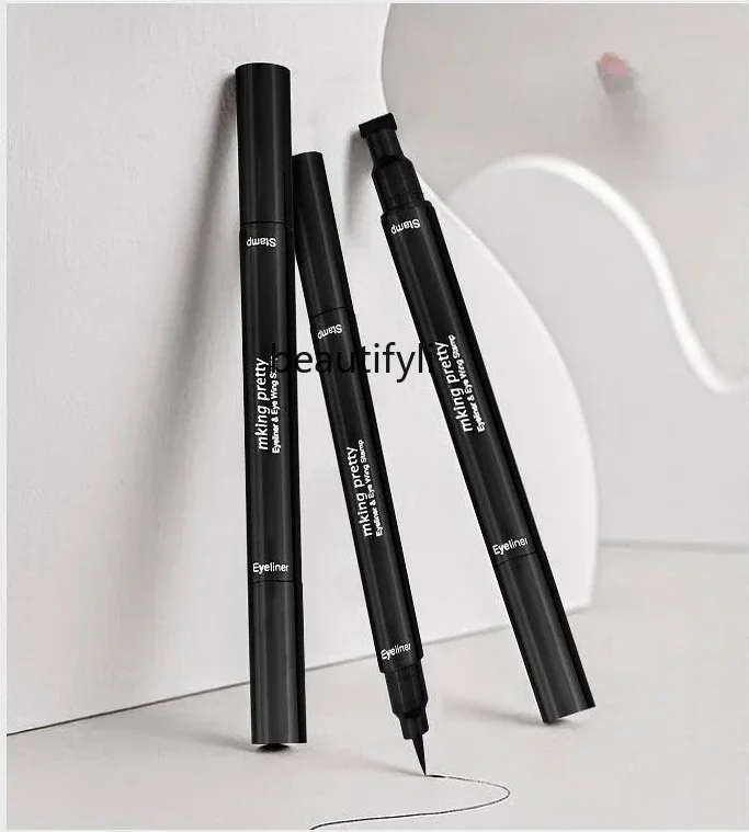 

Double-head seal non-smudging waterproof eyeliner pen extremely thin pen head natural eye makeup