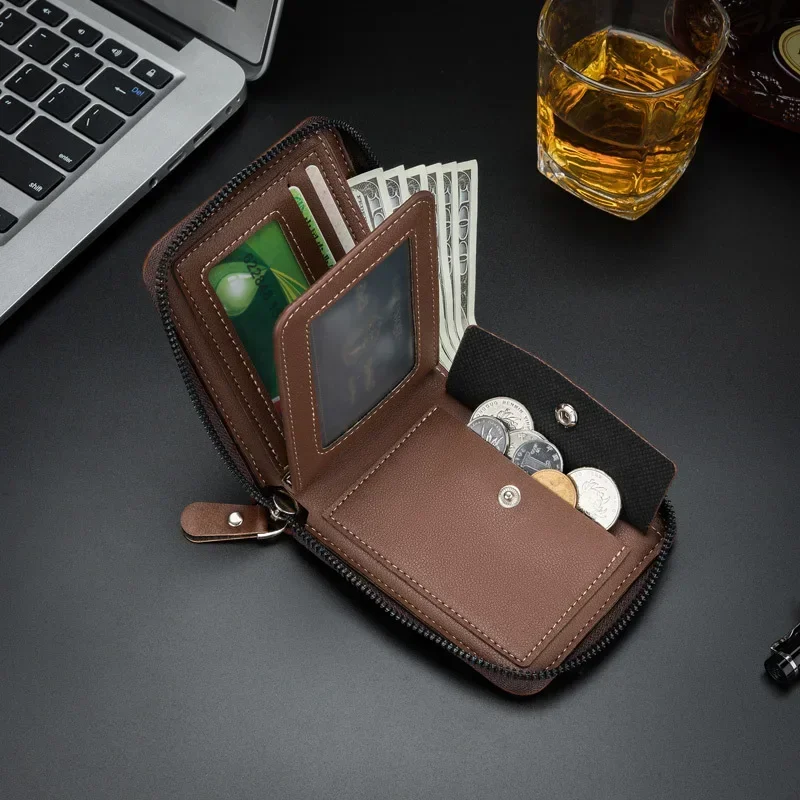 Unisex Wallet Retro Vintage Wallet European and American Horizontal Style PU Leather Multi Functional Coin Card Holder Wallets