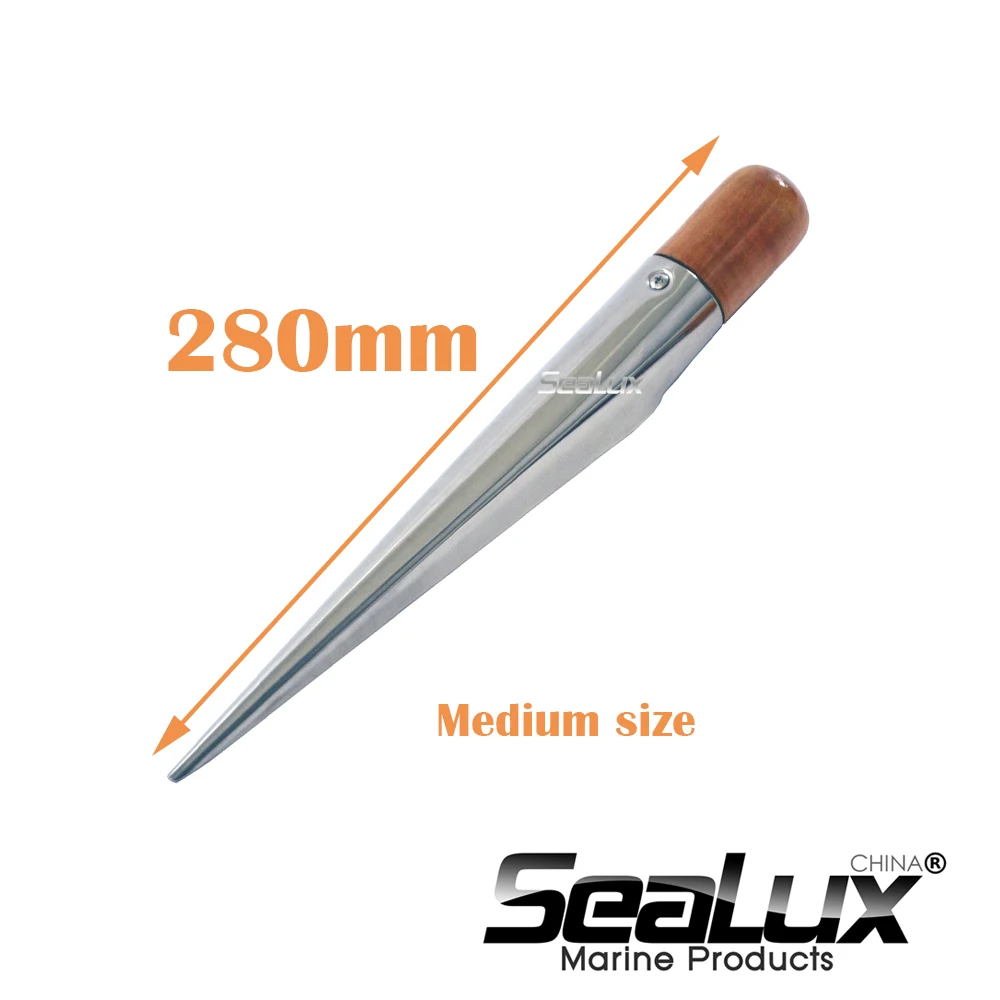 Sealux Große Spleißen Spike Holz Griff Edelstahl 390mm für Boot Angeln Zubehör Marine – Detail 4