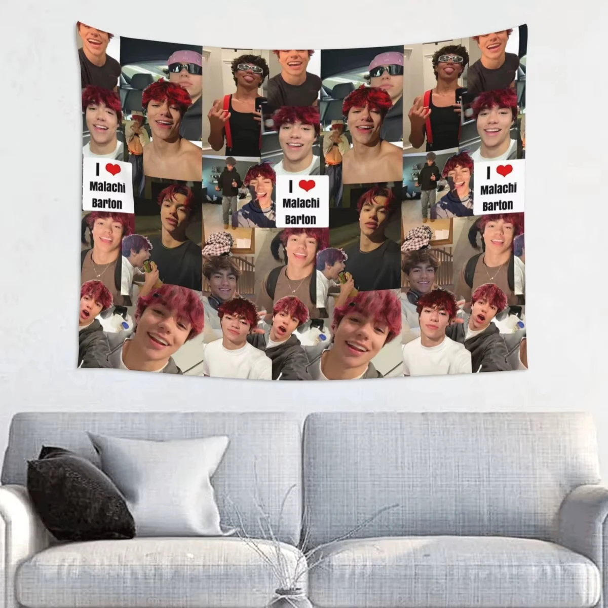 ملصق جمالي فريد من نوعه نسيج مالاتشي بارتون ممثل قماش مزخرف جداري علم وردي معلق على الحائط غرفة النوم خلفية قماش راية #1