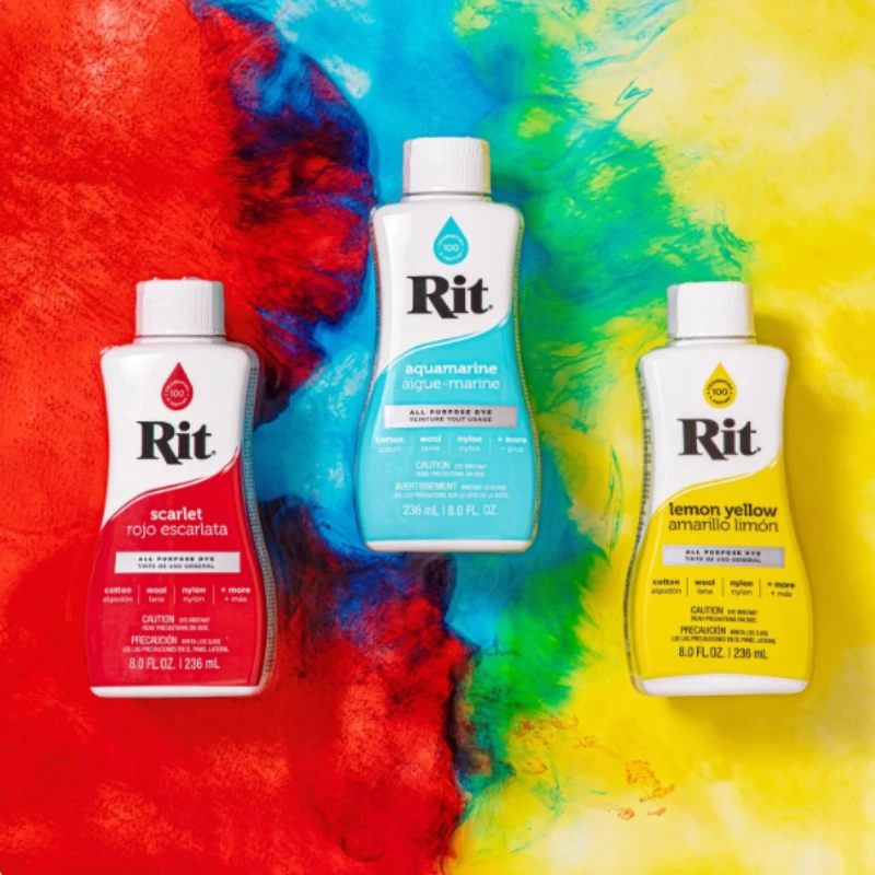 RIT Dye Многоцелевой красящий агент ручной работы для одежды/волос/объемной ткани/хлопчатобумажной шерсти, нейлоновой жидкий краситель для добавления цветов