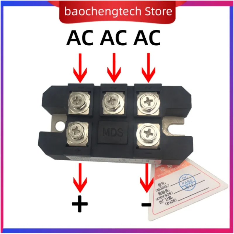 Free Shipping MDS100A1600V 600V - 2500V 3-Phase Diode Bridge Rectifier 100A AC-DC module 100Amp 1800V MDS100-16
