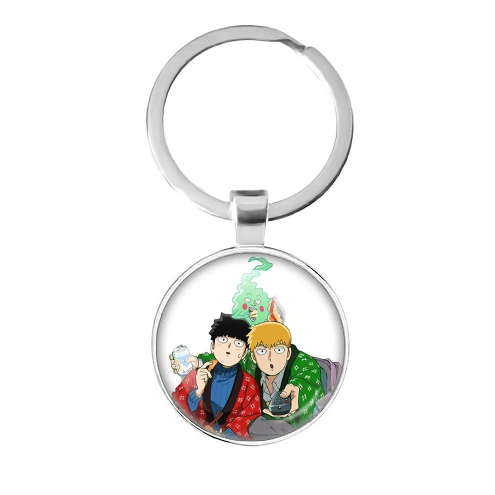 Anime Keychain Mob Psycho 100 Mobu Saiko Hyaku Anime Keychain Bag Pendant Key Chain Accessories Jewelry Fans Friend Gifts