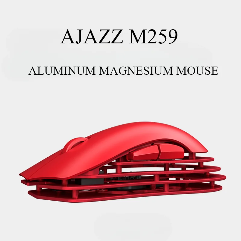 

AJAZZ M259 Magnesium Aluminum Mouse Wireless Bluetooth PAW3395 Tri-Mode 26000 DPI Lightweight Design Gaming Mouse for Computer