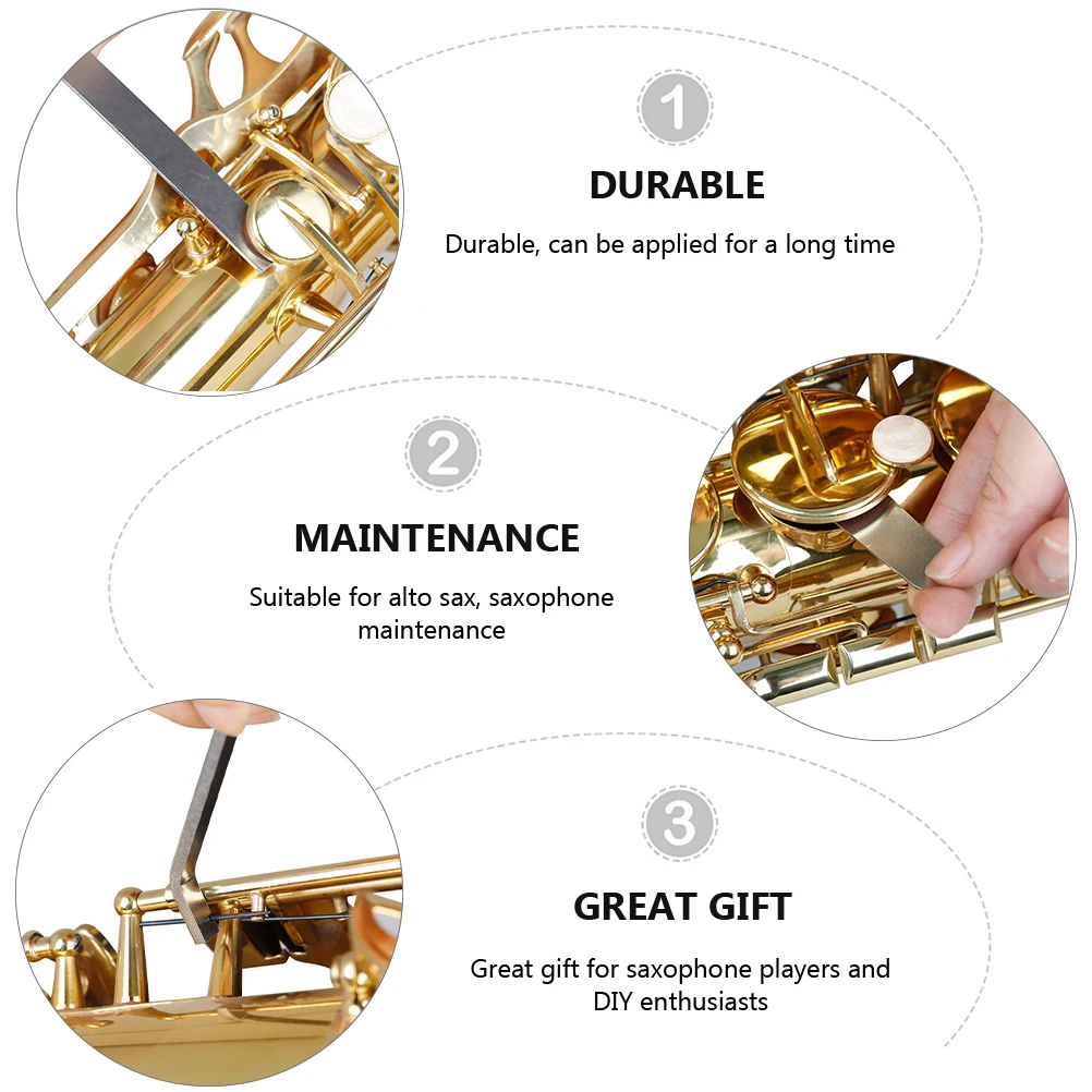 

Saxophone Repair Tool Kit Durable Alto Tenor Sax Maintenance Parts Accessory Great Gift Players DIY Enthusiasts Wind Instrument