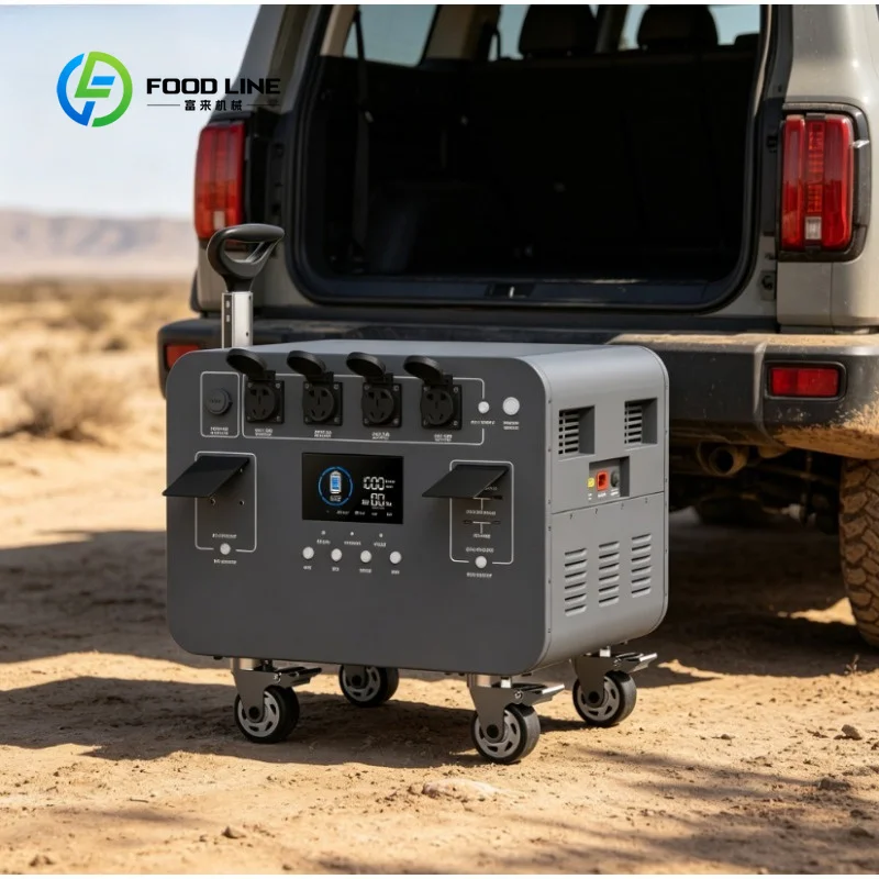 Customized Portable Power Station Solar Generator 5000W LiFePO4 Battery Waterproof Industrial Power Supply for Home Emergency