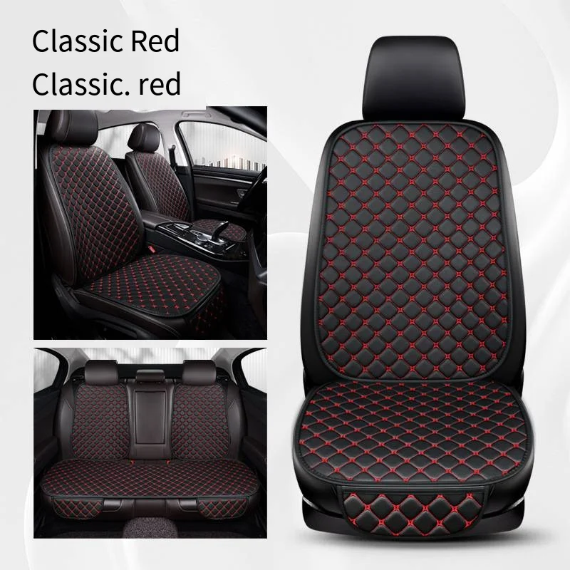 Universal Car Seat Cover PU Leather Waterproo Seat Cushion Auto Chair Protective Cover Auto Protector Pad with Storage Pocket