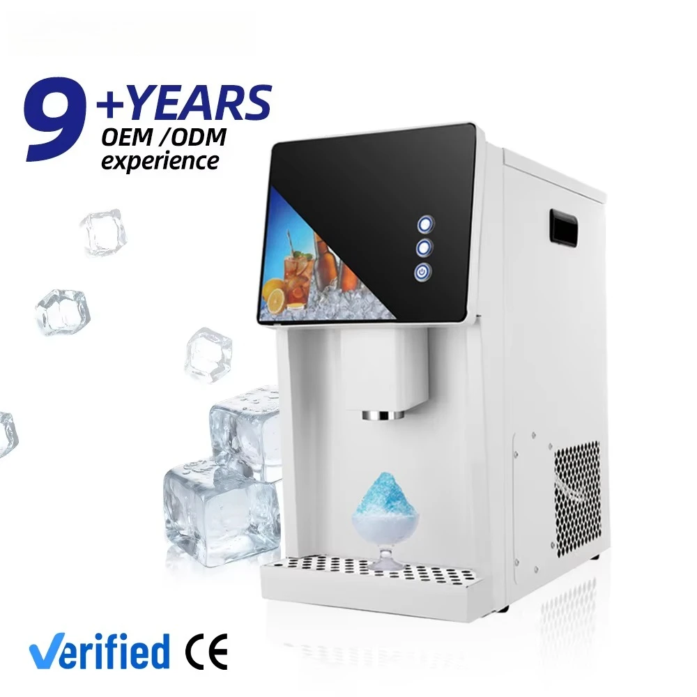 New Innovation Professional 50KG/24h Pebble Self Dispensing Ice Machine, Fast Chewable  Ice Maker Automatic for Restaurant