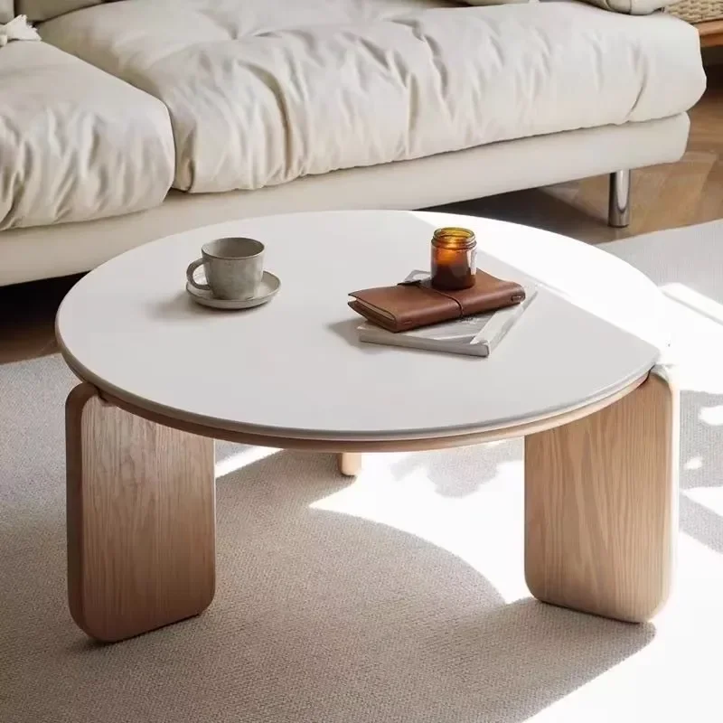 Solid Wood Rock Slab Multifunctional Coffee Table Internet Popular Simple Modern Small Apartment Nordic Living Room Sofa