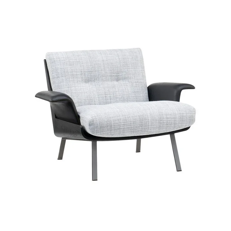 Italian minimalist solid wood leisure chair, single chair designer living room office chair