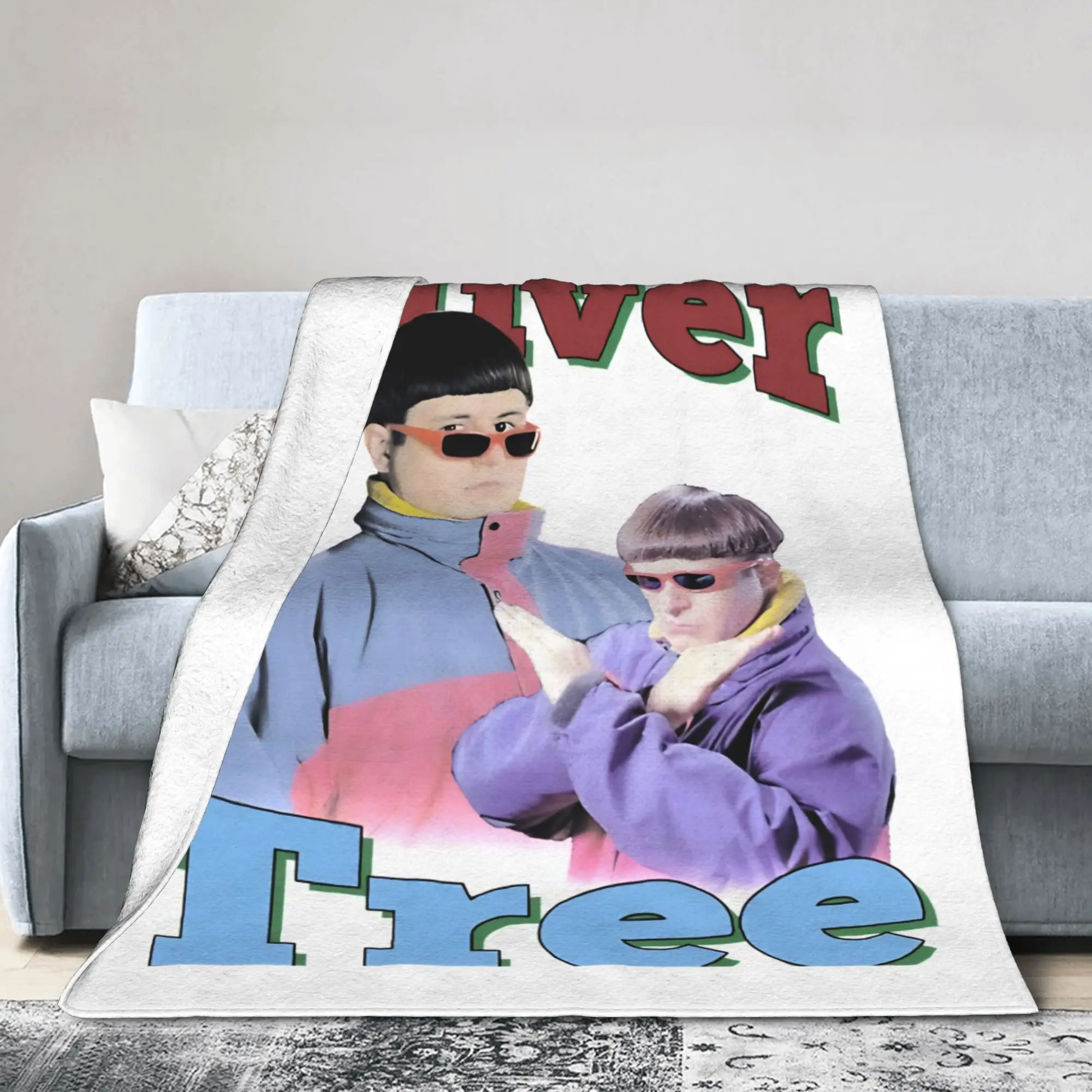 Oliver Tree Hip-Hop RIP Blankets Flannel All Season  Breathable Super Warm Throw Blankets for Sofa Bedroom Bedding Throws