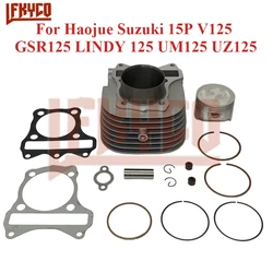 125cc 61mm Motorcycle Cylinder Piston Rings Kit for Haojue Suzuki 15P V125 GSR125 LINDY 125 UM125 UZ125 Motorbike Engine Parts