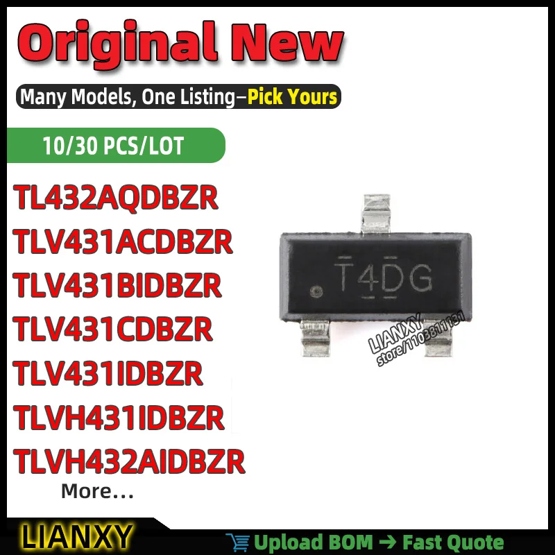 TL432AQDBZR TLV431ACDBZR TLV431BIDBZR TLV431IDBZR TLV431CDBZR TLVH431IDBZR TLVH432AIDBZR SOT23-3 V-REF New Original