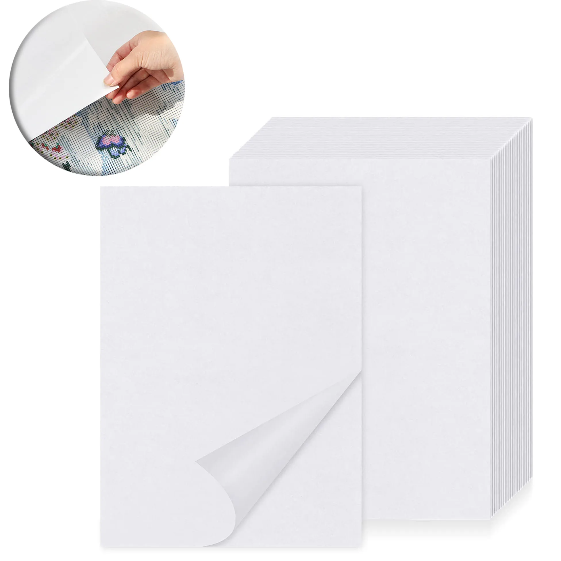 50 pz A4 29.7cm x 21cm pittura diamante carta di rilascio doppia faccia copertura antiaderente sostituzione accessori 5d strumento di ricamo