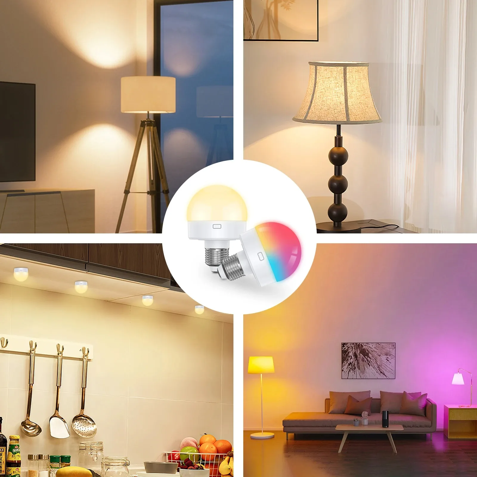 LED Night Light Rechargeable Light Bulbs 5V USB E27/E26 LED Lamp RGB Led Bulb Night Lights Remote Control Lighting Home Decor