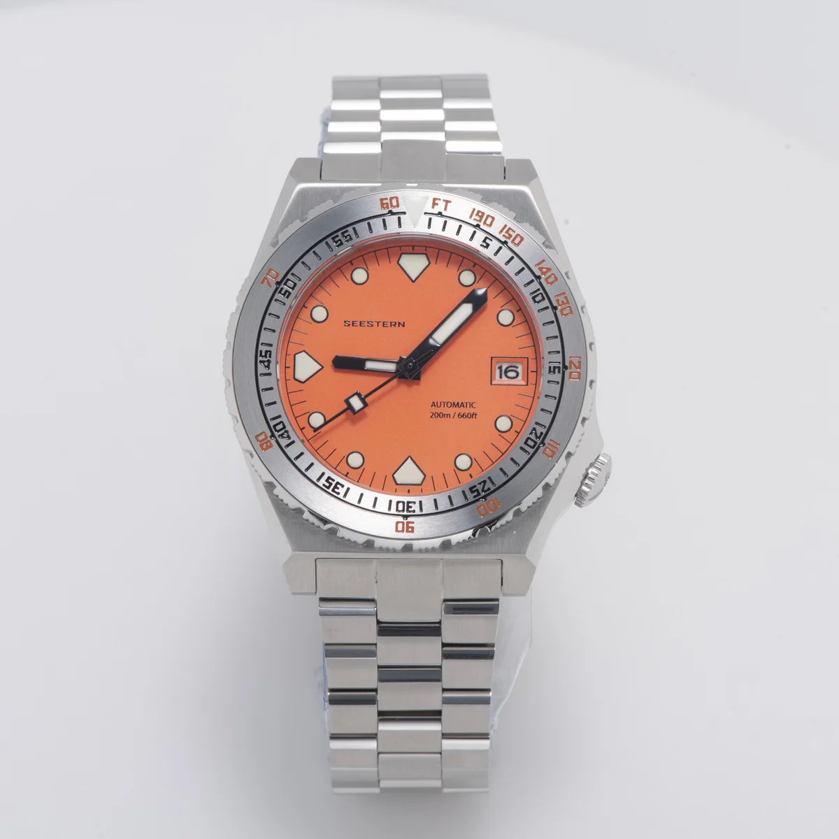 SEESTERN SUB600T Herren-Taucheruhr, automatisches NH35-Uhrwerk, Keramiklünette, Lume, mechanische Armbanduhr, Saphirglas, wasserdicht, V3 7