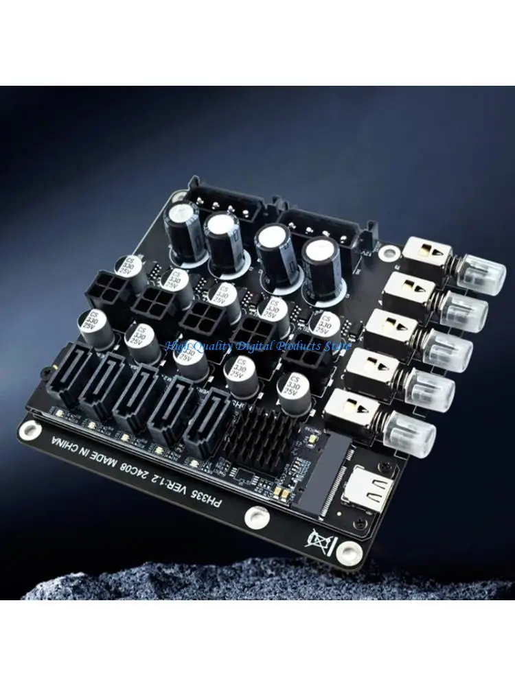 

U2JE 2x 4Pin to 4Pin 5/12V Desktop Power Controller with Switches Module Adapter