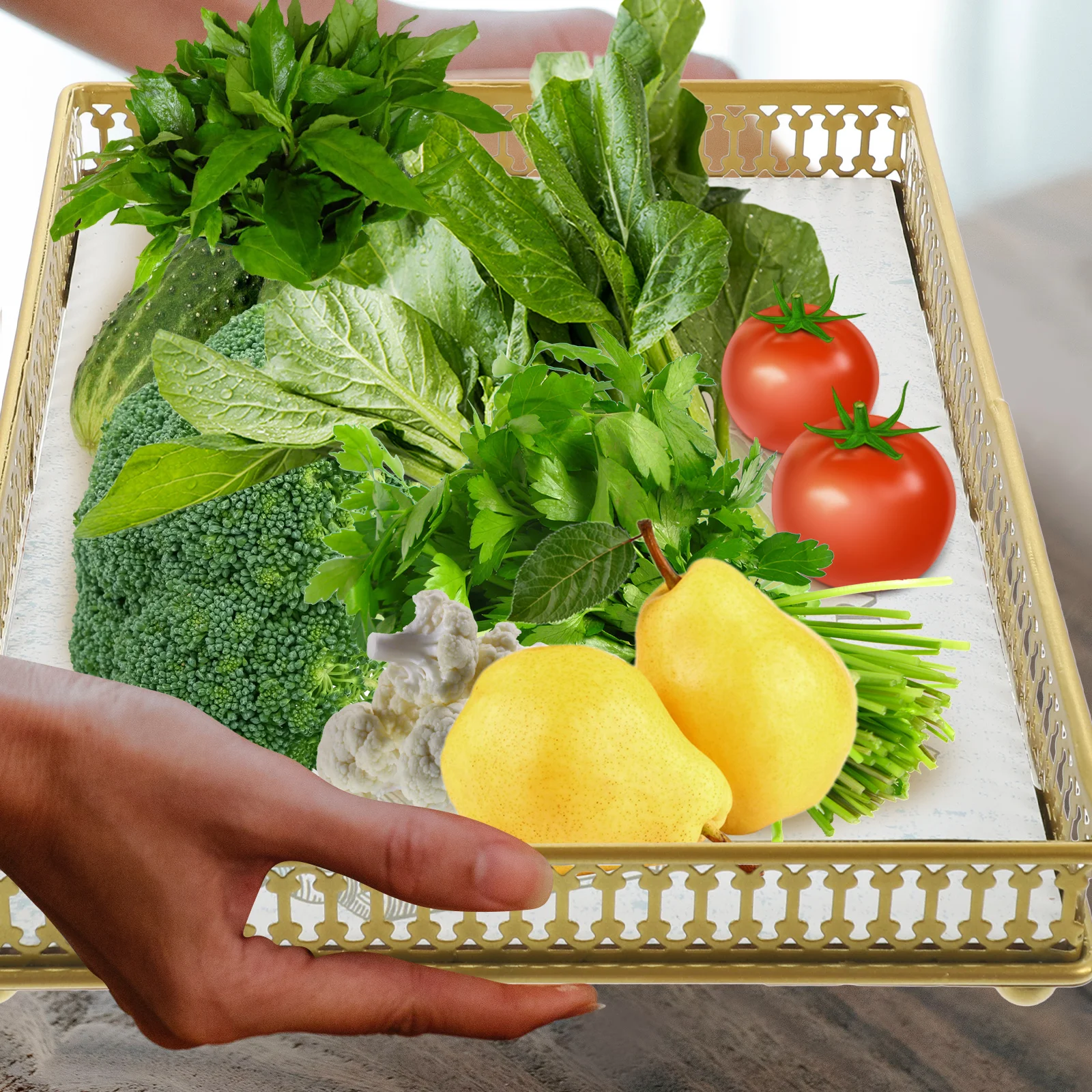 

Serving Tray Letter Cake Candy Plate Dessert Dinner Reusable Snack Dish Holder for Party Hotel Home Use Food Plate Tea