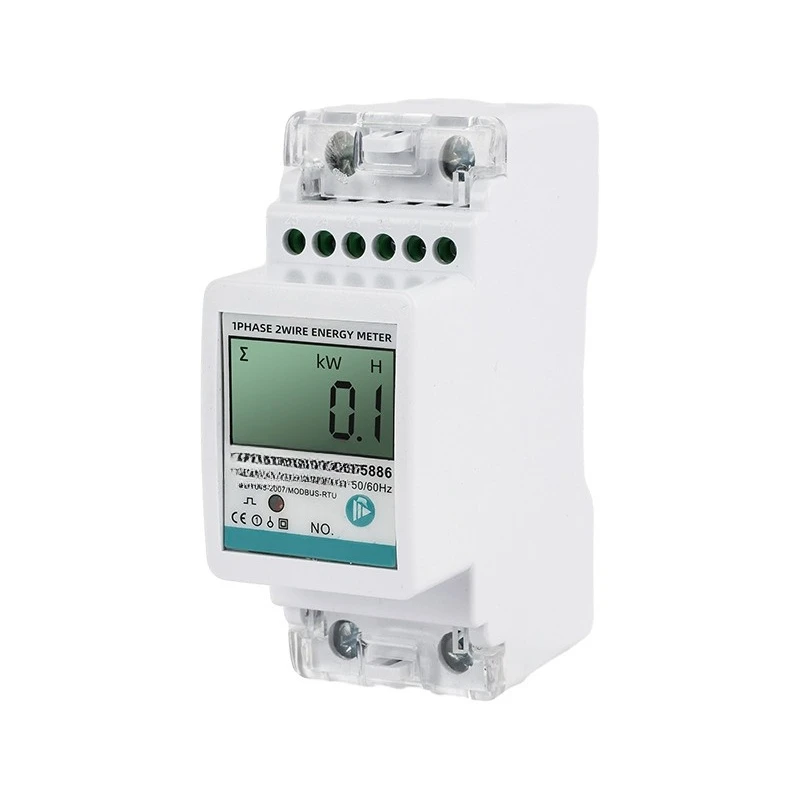 

2P miniature RS485 single-phase meter, clear photovoltaic two-way metering multi-function meter
