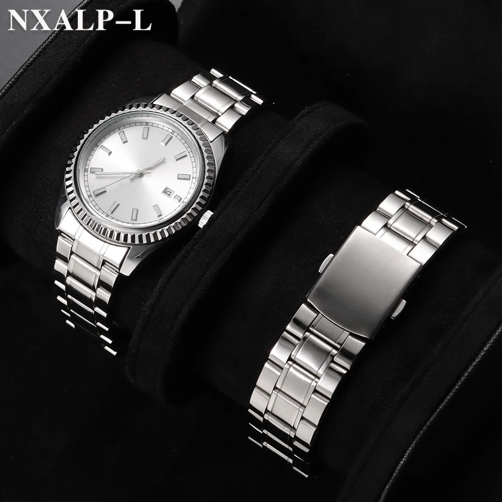 Stainless Steel Watch band 20mm 22mm Curved End Bracelet for Seiko for Omega Strap Men's Metal Wristband Folding Safety Buckle