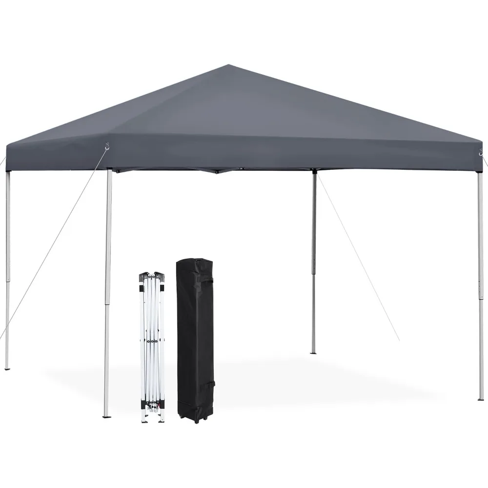 

10x10 Pop Up Canopy Tent Easy Set-up Outdoor Patio Canopy Adjustable Straight Leg Heights Instant Shelter