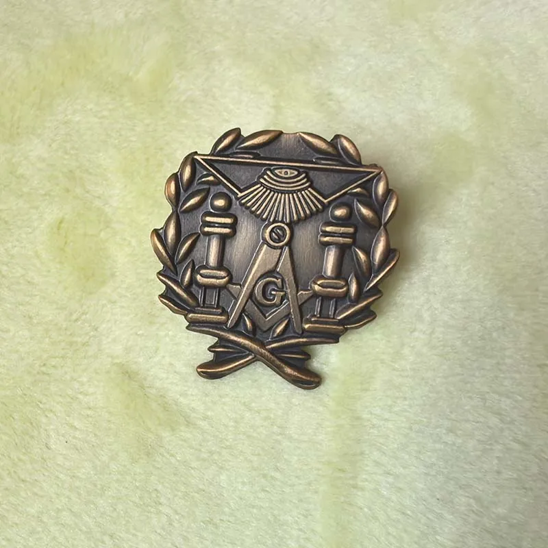 Масонский венок-ложа, двойная колонна, булавка для лацкана, масонский квадрат и компас, брошь G Free Masons, значок, желтые подарки Масонский венок-ложа, двойная колонна, булавка для лацкана, масонский квадрат и компас, брошь G Free Masons, значок, желтые подарки