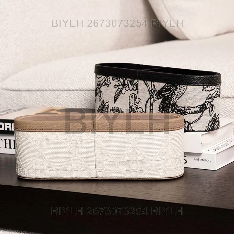 

Французский кожаный ящик для хранения украшений для дома, высококачественный светильник, роскошная декоративная коробка для дома, гостиной, ящик для хранения