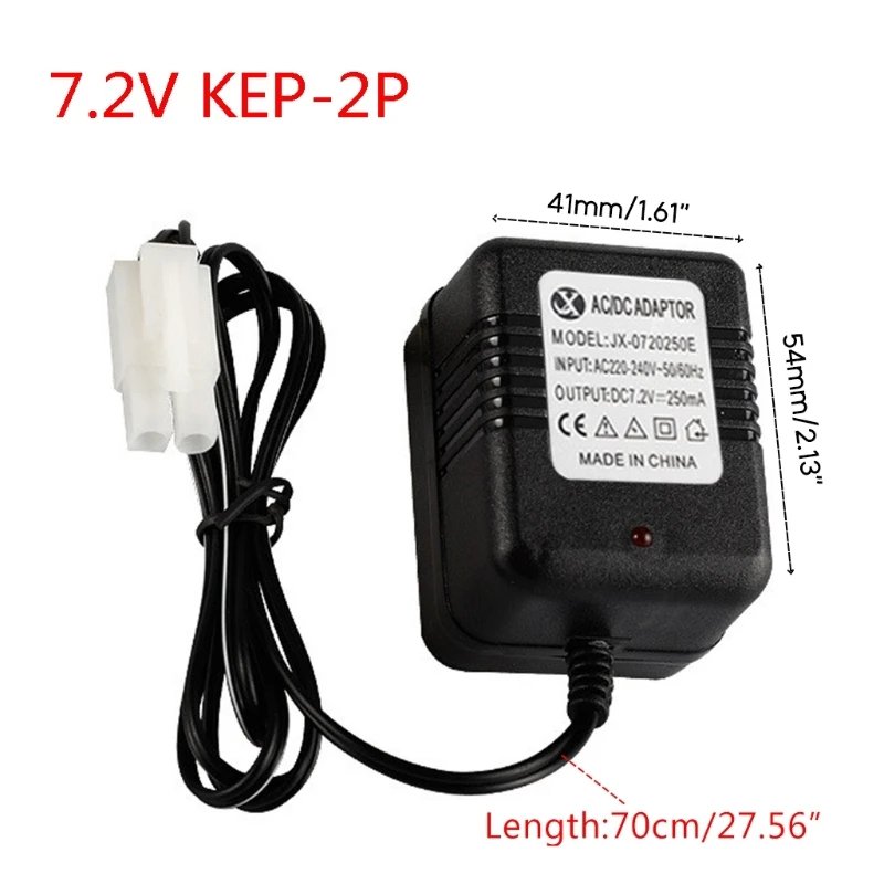 แบบพกพา 7.2V Ni-Cd Ni-MH แบตเตอรี่อินพุต 110V-240V 7.2V 250mA KET-2P ปลั๊ก