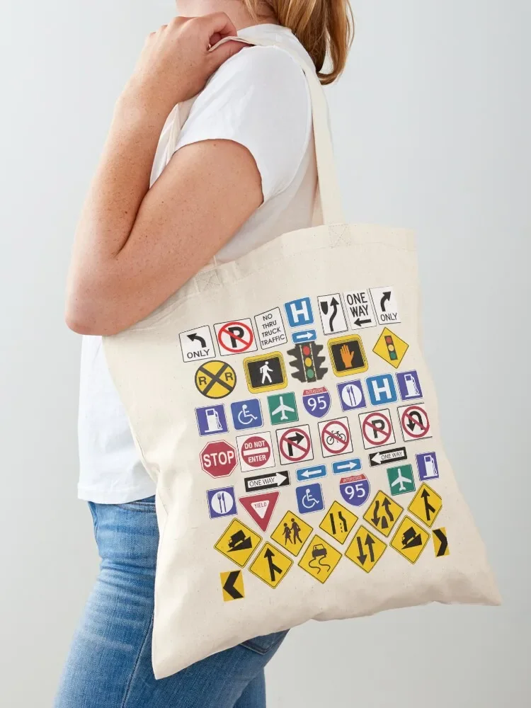 Road Signs, Regulations Signs Tote Bag shopping bag logo tote bag woman