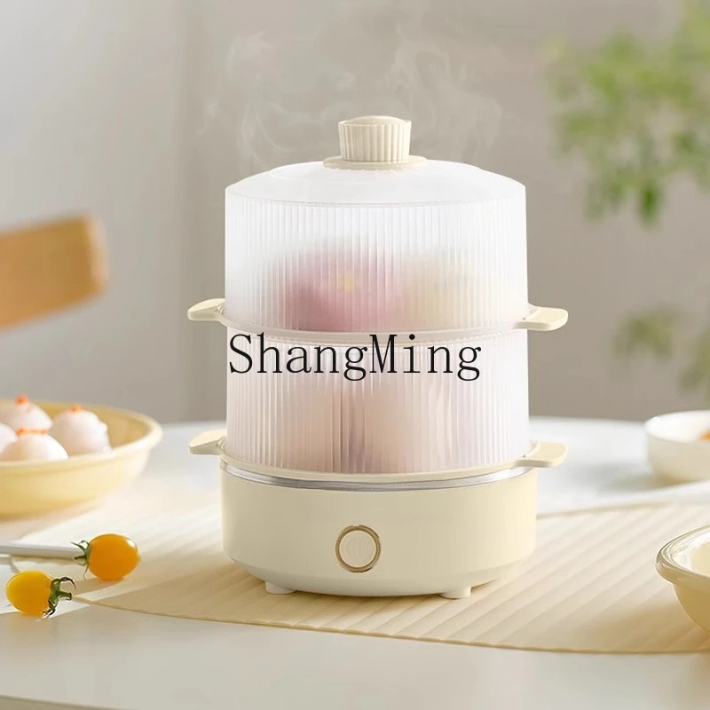 

SM new multi-functional household portable double-layer breakfast steamer volume complementary food egg cooker