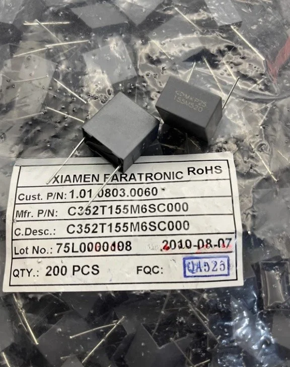 10pcs MKP25 Film Capacitor 155M 520V 1.5UF C352T155M6SC000 Replacement for 450V FARATRONIC
