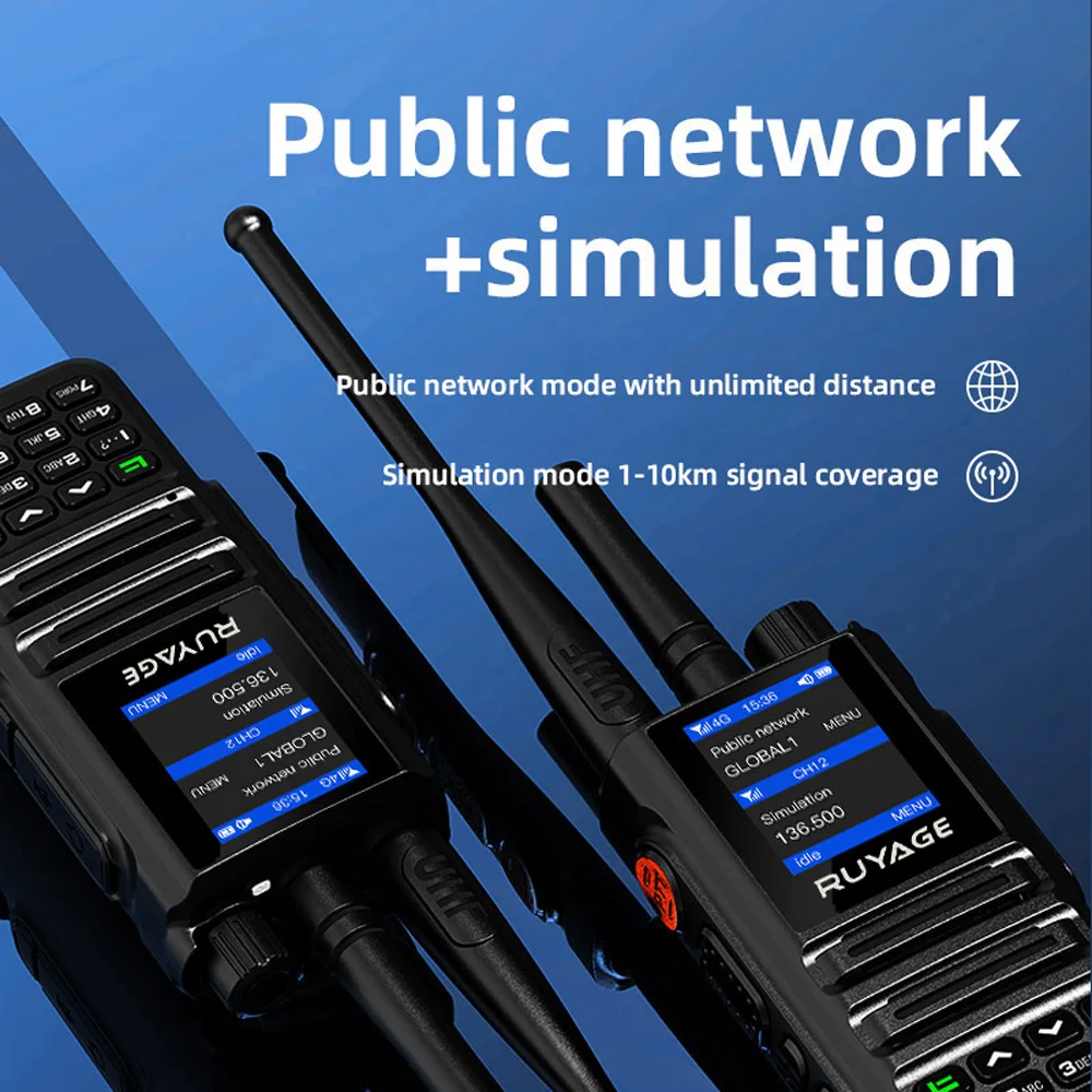 Ruyage-X30 4G Push To Talk Walkie Talkie, Two-Way Radio Radios, Ham Station Telephone, Mobile, Long Range, 1000 km Distance