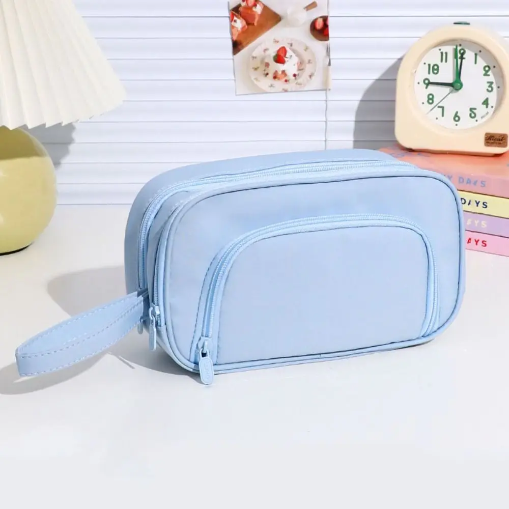 Чехол для ручек, большая вместительная сумка для хранения ручек с несколькими карманами, износостойкая сумка для хранения канцелярских принадлежностей из ткани Оксфорд, студенческая сумка