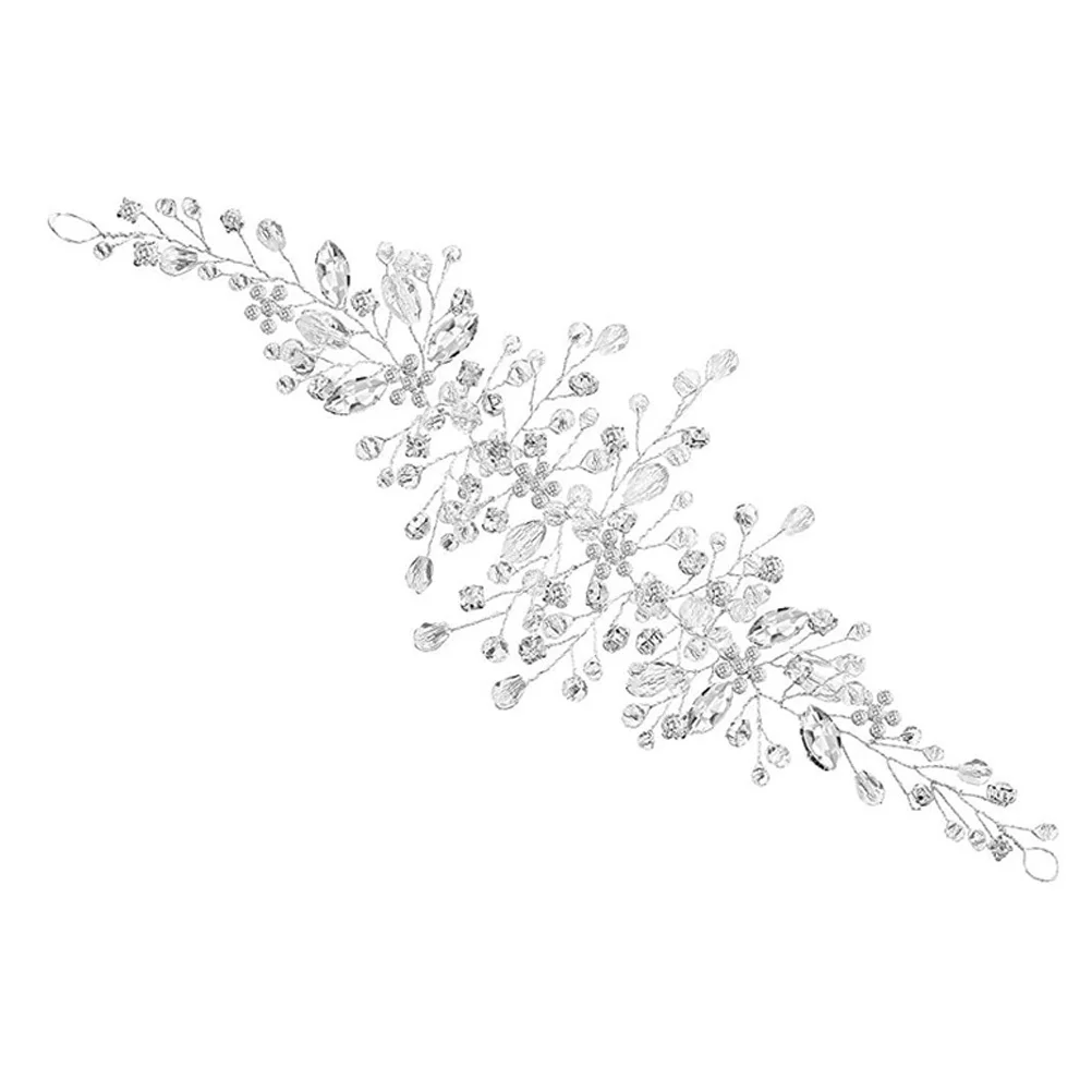 

Rhinestone Hair Vine Exquisite Bridal Headband for Wedding Bride Elegant Hair Jewelry Accessories Prom Party Formal Events