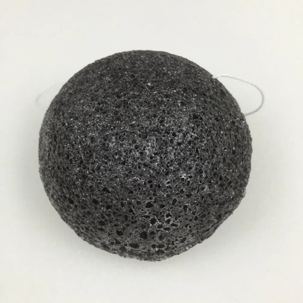 3Pcs Konjac Sponges Natural Round Facial Cleansing for Gentle Daily Exfoliating Remove Makeup Black Green White Wash Face view 5