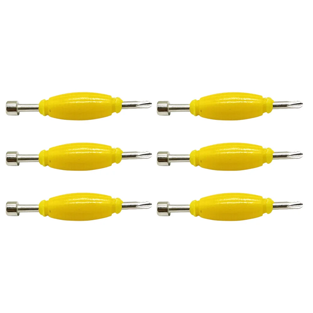 6 Pcs Skateboard Screwdriver Fingerboard Upgrade Tool Double Heads Screwdrivers Sleek Design Repair Fingertip Plastic Metal