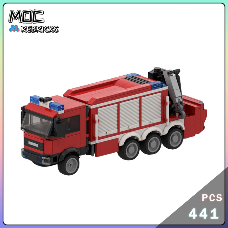 MOC Serie di Città Papendrecht Haarlem RW-Kran Autopompa Building Block Modello Kit Assemblaggio FAI DA TE Senior Mattoni Display Giocattoli Regali