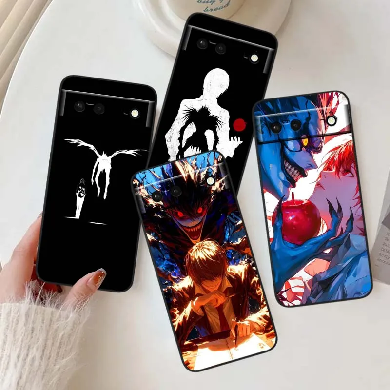 

Anime Death Note For Google Pixel 9a 9 8A 8 7 7A 6 6A Pro XL 2024 5G Black Soft TPU Silicone Cover Phone Case