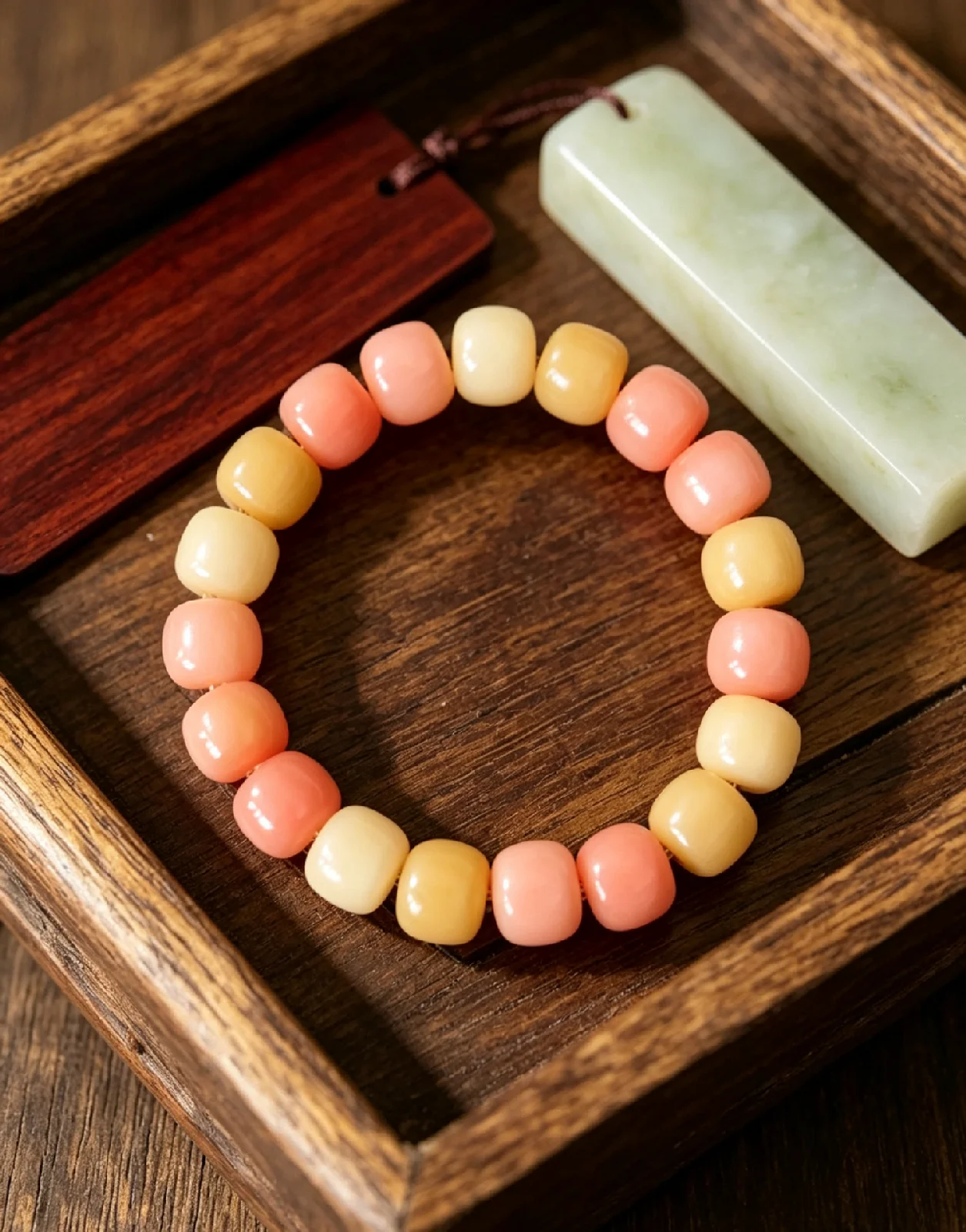 bracelet-en-racine-de-lotus-jaune-degrade-naturel-bracelet-de-collection-couleur-cafe-cremeux